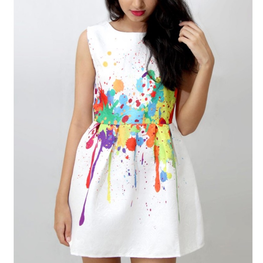 Paint splatter dress